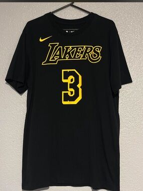 Nike Anthony Davis Black Lakers T shirt
